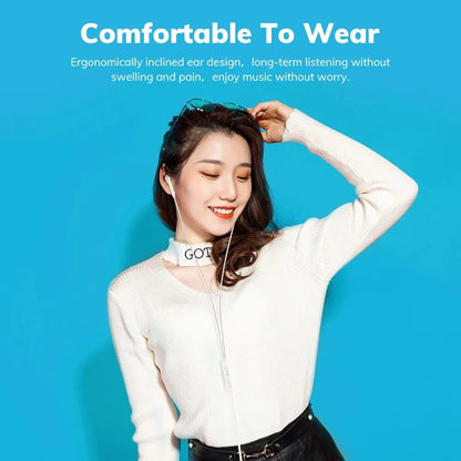 Fone de Ouvido In-Ear TOPK-F20, Headset In-Ear, Qualidade de Som HiFi com Microfone, Entrada Tipo C, Fone de Ouvido, Headset Esportivo de Alta Qualidade, Original